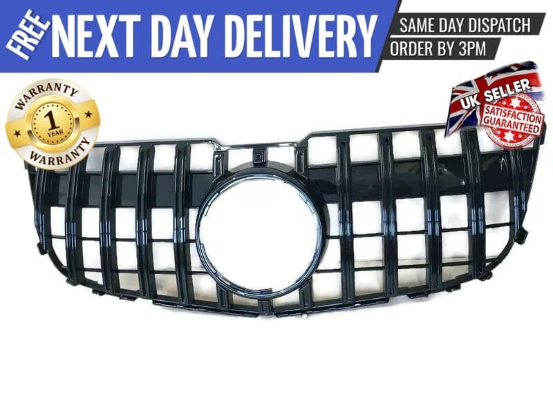 FRONT GRILLE FOR 12-15 GLK350 AMG SPORT for Merc BENZ BLACK PAN AMERICAN UPLIFT