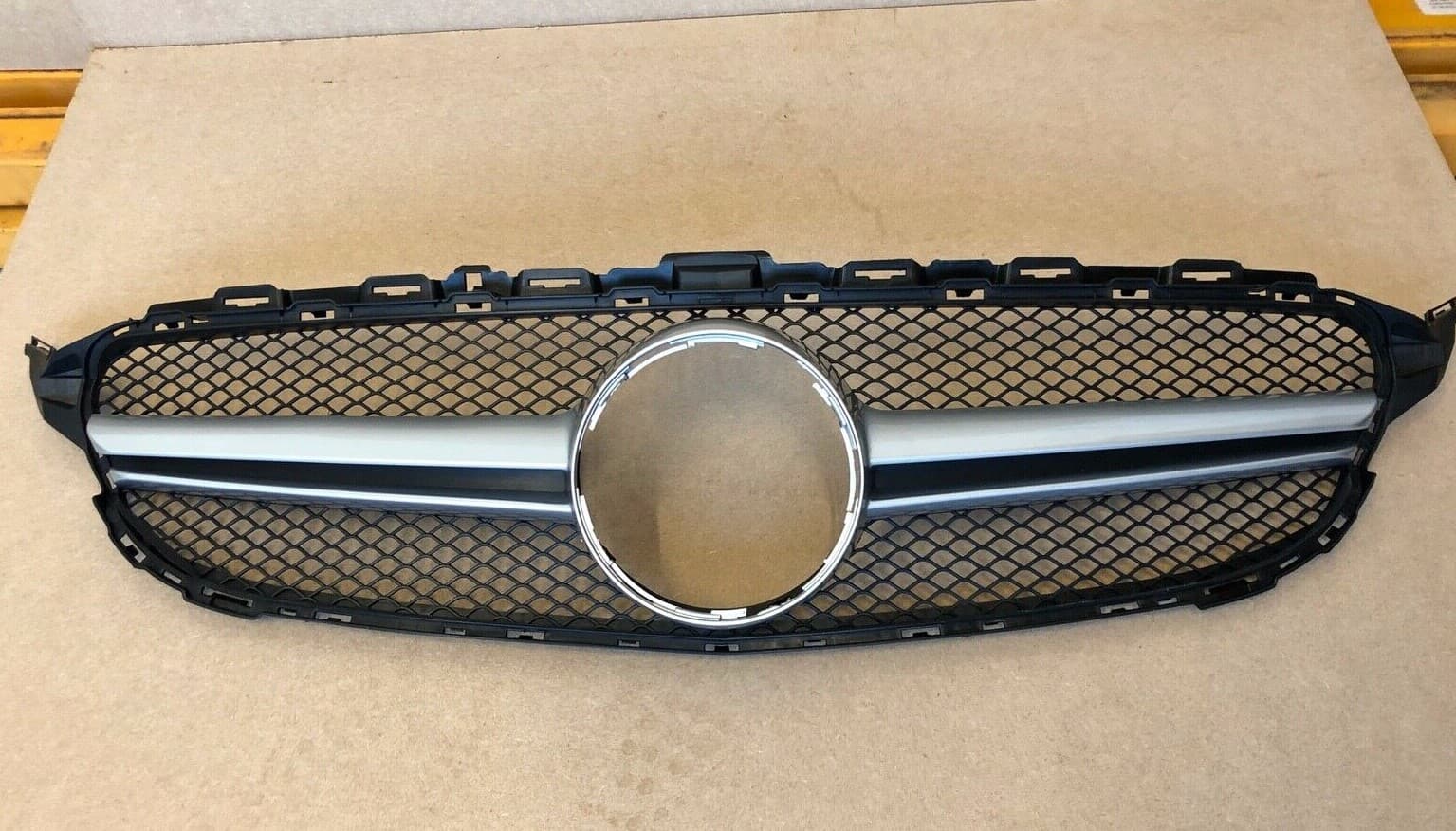 Front Bumper Mask Grille For Benz C Class W205 C200 400 C300 2014-2018 Models