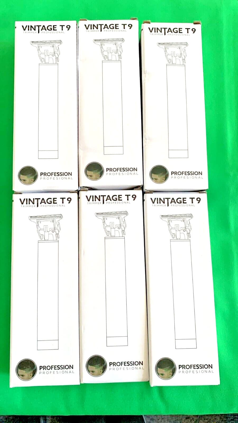 Box of 6 Vintage T9 Professional Electric Cordless Hair Beard Clipper Cut Shave